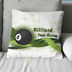Personalized Green 8 Ball Billiards Pillow Custom Gifts For Pool Players