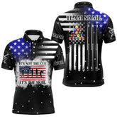 Maxcorners It'S Not The Cue It'S The Skill Custom American Flag Men Billiard Shirt Funny Billiard Jersey|Black