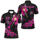 Maxcorners Pink Dart Board Hazy Smoke Darts Jersey Multicolor Option Customized Name, Team Name 3D Shirt