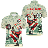 Maxcorners Funny Santa With Dart Darts Jersey Multicolor Option Customized Name, Team Name 3D Shirt