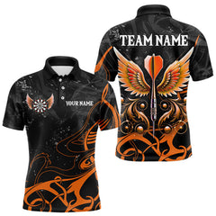Maxcorners Arrow Wings Custom Dart Shirt For Men, Orange Dart Jerseys Pocket Option TU2511