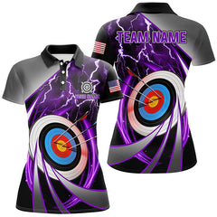 Maxcorners Personalized Mandala Flower Archery Target Custom Men Archery Polo Shirts, Archery Jerseys