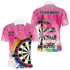Maxcorners Funny Dartboards Colorful Paint Aim Shoot Swear Repeat Custom Men Darts Shirt, Dart Jerseys TU0506