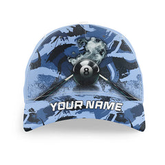 Maxcorners Billiard 8 Ball Pool & Cue Smoke Personalized Name 3D Cap