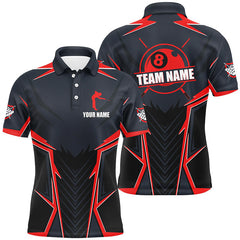 Maxcorners Red Classic Billiard Jersey Customized Name, Team Name 3D Shirt Unisex