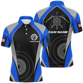 Maxcorners Personalized Blue Archery Jerseys Polo Shirts For Men Best Custom Archery Uniform For Team