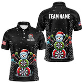 Maxcorners Custom Galaxy Funny Snow Darts Board Christmas Dart Shirts Santa Xmas Black Dart Jersey