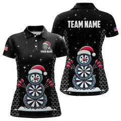 Maxcorners Custom Galaxy Funny Snow Darts Board Christmas Dart Shirts Xmas Black Dart Jersey Gifts