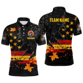 Maxcorners Retro Autumn American Flag Billiard Jersey Multicolor Option Customized Name, Team Name 3D Shirt