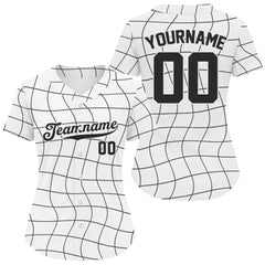 Maxcorners Custom Black And White Baseball Shirt For Men Outfit Youth Baseball Jerseys LM0910