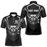 Maxcorners Black Bulldog Holding Arrows Men's Team Shirt - Custom Name For Darts Jersey LM2206
