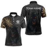 Maxcorners Dark Panther Brown Dartboard Darts Shirt For Men - Custom Dart Player Jersey LM2206
