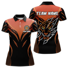 Maxcorners Custom Men's Dart Shirt With Orange Tiger Dartboard - Custom Team & Player Name LM1625