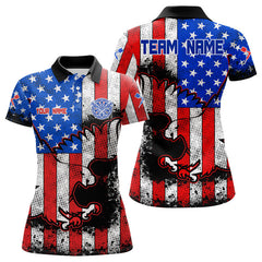 Maxcorners Darts Grunge Eagle US Flag Pattern Custom Dart Shirt For Men, Dart Team Jerseys