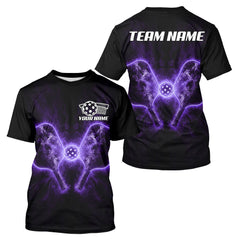 Maxcorners Custom Red Smokes Pickle Paddles Men's Pickleball T-Shirt Pickleball Team Outfits LM1411