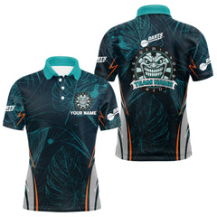 Maxcorners Grinning Demon Dartboard Men's Darts Shirt - Custom Tropical Team Shirt For Players TU1106