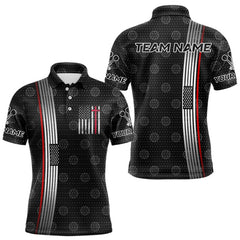 Maxcorners Custom Patriotic Faith Cross Dart Polo Shirts For Men, US Dart Team Jerseys MT707