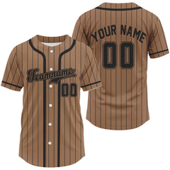 Maxcorners Classic Pinstripe Baseball Jersey For Men Custom Sports Uniform With Name & Number LM2608