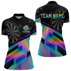 Maxcorners Custom Dartboard Holographic Dart Shirt For Men Outfit Polo Dart Team Jersey MT0609