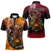 Maxcorners Brown Boxing Goat Dartboard Colorful Darts Shirt For Men - Custom Darts Jersey LM2206