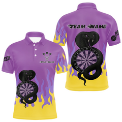 Maxcorners Purple Dartboard & Dark Cobra - Men's Darts Team Shirt - Custom Name For Players TU1906