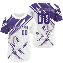 Maxcorners Custom Baseball Jersey For Men Personalized Purple Baseball, Baseball Shirt For Newborn LM2608