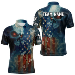 Maxcorners Custom Patriotic Men Darts Shirt Personalized US Flag Dart Arrows Outfits Dart Team Jerseys LM1812