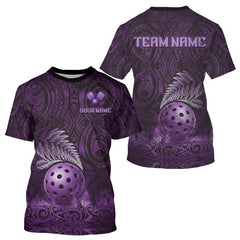 Maxcorners Custom Blue Tribal Pattern Flame Pickleball 3D Ball Jerseys Men Pickleball League Shirts