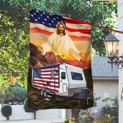 Maxcorners Camping Trailer God Bless Flag VT32