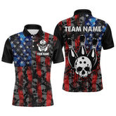 Maxcorners Custom Skull Polo Bowling Shirt For Men & Women American Bowling Team League