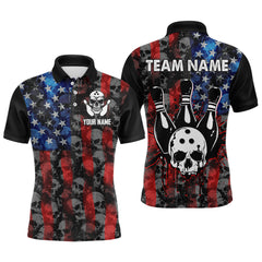 Maxcorners Custom Skull Polo Bowling Shirt For Men & Women American Bowling Team League