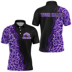 Maxcorners Custom Bowling Shirt Personalized Bowling Jersey Bowling Team League Polo Shirt LM0607