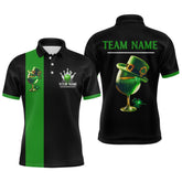 Maxcorners Green Bowling Shirt Custom St Patrick Day For Men Women Polo Bowling Jersey