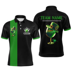 Maxcorners Green Bowling Shirt Custom St Patrick Day For Men Women Polo Bowling Jersey