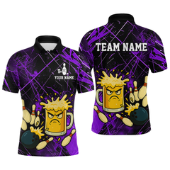 Maxcorners Custom Purple Funny Beer Bowling Shirt Team Bowling League Jersey for Men Bowling Outfit
LM1109
