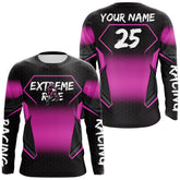 Maxcorners Custom Motocross Jersey Kid Men Women Upf30+ Pink Dirt Bike Shirt MX Off-Road Rider Motorcycle MT2809