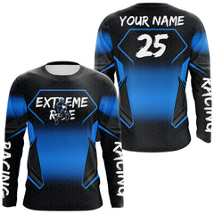 Maxcorners Custom Motocross Jersey Kid Men Women Upf30+ Blue Dirt Bike Shirt MX Off-Road Rider Motorcycle MT2809