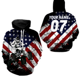 Maxcorners Custom ATV Motocross Hoodie Patriotic Men Women American Flag Quad Bike Hooded Jersey PDT911 MT2809
