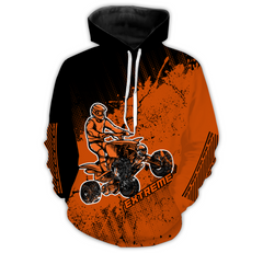 Maxcorners Custom ATV Motocross Hooded Jersey Orange Men Women Off-Road Quad Bike Hoodie Extreme PDT913 MT2809