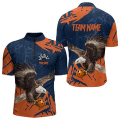 Maxcorners Custom Eagle Bowling Shirts Bowling Jersey for Men Women and Team Personalized