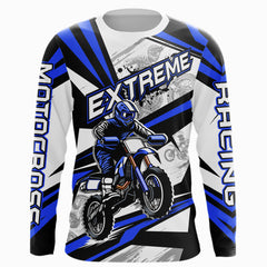 Maxcorners Blue Dirt Bike Racing Jersey Upf30+ Motocross Shirt Men Kid Women Off-Road Jersey MT2709