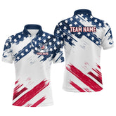 Maxcorners Custom Patriotic Golf Polo Shirt US Flag Golf Shirts for Men Women TeamMT0306