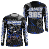 Maxcorners Blue Motocross Racing Jersey Upf30+ Dirt Bike Shirt Kids Women Men Off-road Jersey XM199 MT2809