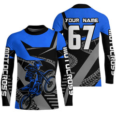 Maxcorners Blue Motocross Racing Jersey Women Men Kid Motorcycle Dirt Bike Shirt MT2709
