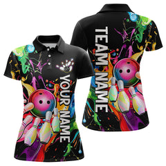 Maxcorners Colorful Bowling Shirt Bowling Jersey Men Personalized Bowling Team Jersey Polo & 1/4 Zip LM0803