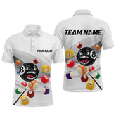 Maxcorners Personalized Billiard Jerseys Funny 8 Ball Pool Billiard For Men Team Polo & 1/4 Zip Shirt Billiard Gifts