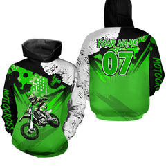 Maxcorners Custom Motocross Jersey Green Dirt Bike Clothes Upf30+ Mens Women Motorcycle Jersey| MT2709