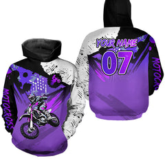 Maxcorners Custom Motocross Jersey Purple Dirt Bike Clothes Upf30+ Mens Women Motorcycle Jersey| MT2709