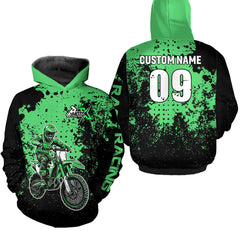 Maxcorners Custom Green Motocross Jersey for Men Women Upf30+ Dirt Bike Shirt Motorcycle Jersey| MT2709