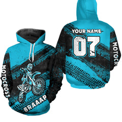 Maxcorners Custom Motocross Jersey Turquoise Mens Women Upf30+ Dirt Bike Jersey Racing Shirt| MT2709